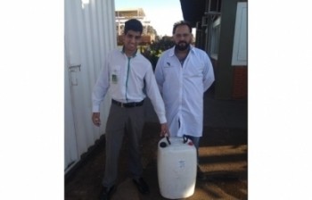 Unimed Norte Paulista recebe doação de Álcool 70%